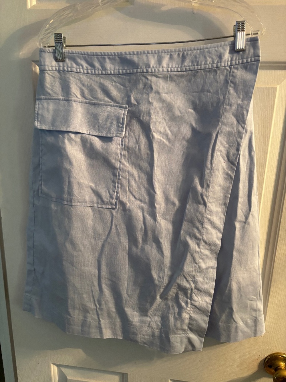 Banana Republic Light Blue Split Skirt w/Front Pocket Size 12